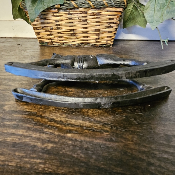 Black Cast Iron Rocking Horse Figurine - Picture 5 of 5